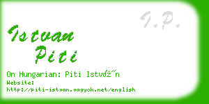 istvan piti business card